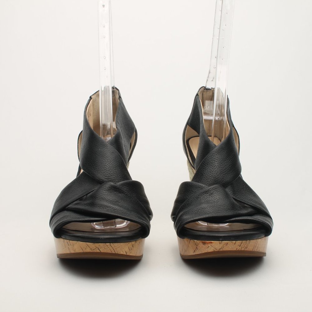 Cole Haan Crisscross Black Wedge Espadrille Sandle size 11B Like New - Picture 4 of 16